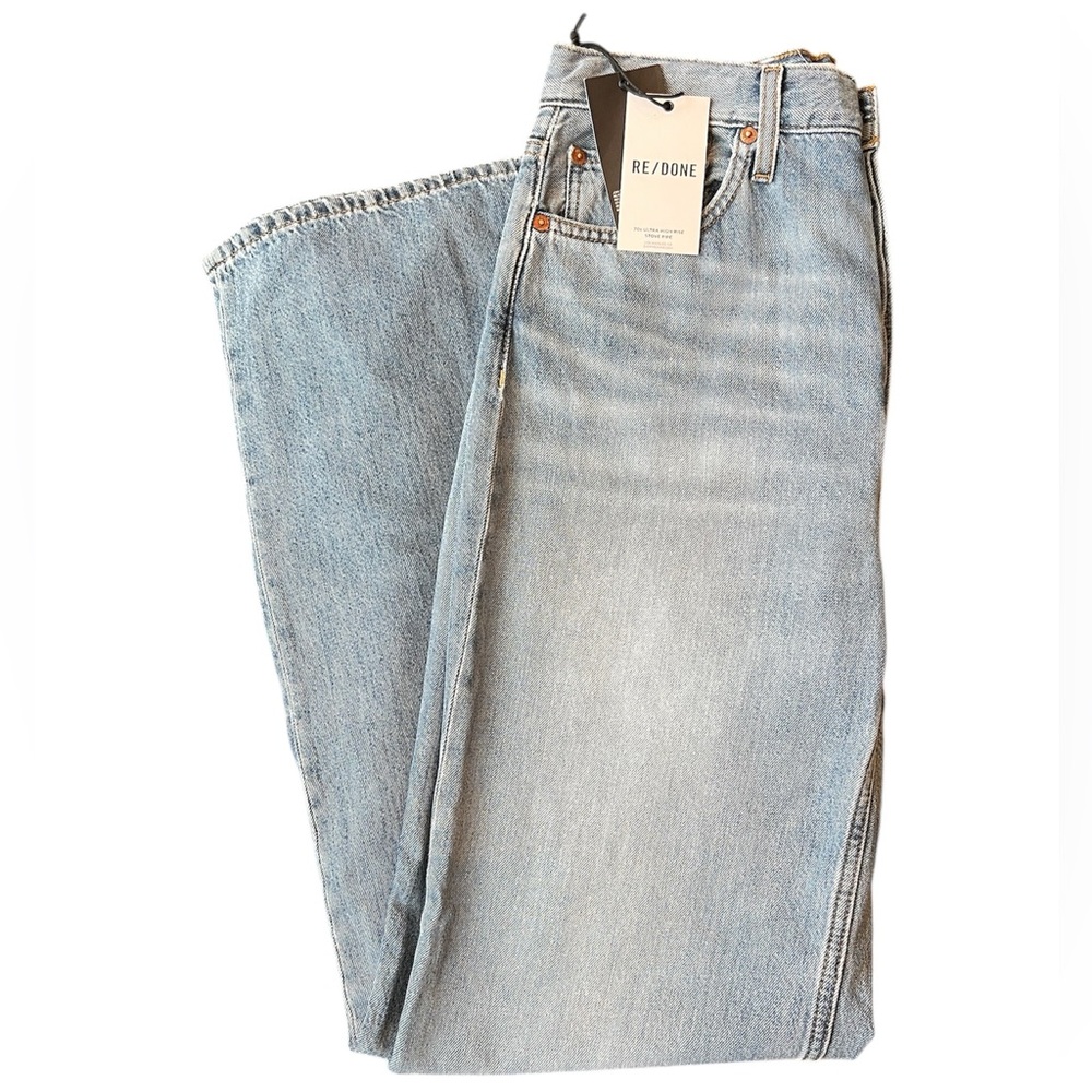 Re/Done 70s Ultra High Rise Stove Pipe Jeans